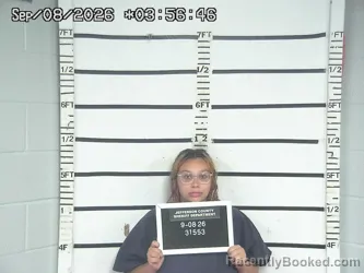 Mugshot of Raelynn Hayes booked in Jefferson County, Ohio on September 8, 2026