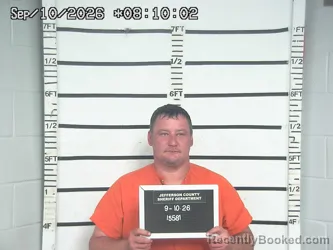 Mugshot of Rickey Hendrickson booked in Jefferson County, Ohio on September 10, 2026
