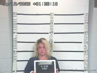Mugshot of Lauren Brokaw booked in Jefferson County, Ohio on September 12, 2026