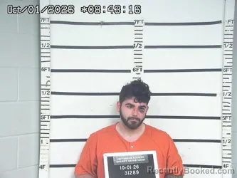 Mugshot of Gage Simmons booked in Jefferson County, Ohio on October 1, 2026