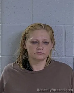 Mugshot of Angela Marie Kirby booked in Logan County, Ohio on August 24, 2026