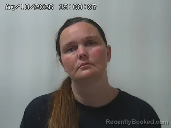 Mugshot of Kendra Myers booked in Madison County, Ohio on August 13, 2026