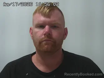 Mugshot of Justin Hawkins booked in Madison County, Ohio on August 17, 2026