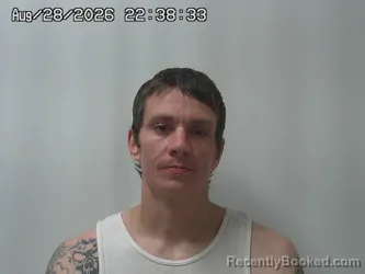 Mugshot of Matthew Thompson booked in Madison County, Ohio on August 28, 2026