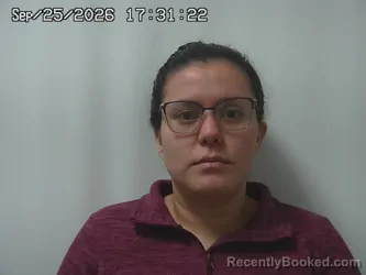 Mugshot of Kasandra Oporta booked in Madison County, Ohio on September 25, 2026