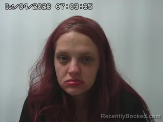 Mugshot of Breanna Burns booked in Madison County, Ohio on October 4, 2026