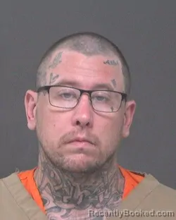 Mugshot of David Michael Angelo booked in Muskingum County, Ohio on August 20, 2026