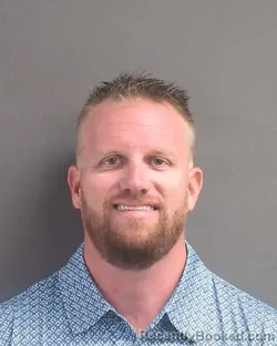 Mugshot of Randell Thomas Cline booked in Volusia County, Florida on August 6, 2026