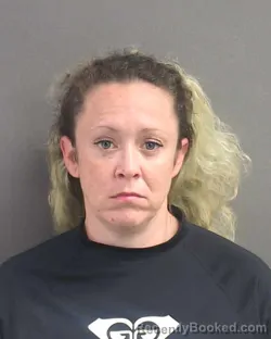 Mugshot of Britiany Renee Adams booked in Volusia County, Florida on August 7, 2026
