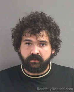 Mugshot of Angel Alexander Rivera booked in Volusia County, Florida on August 12, 2026