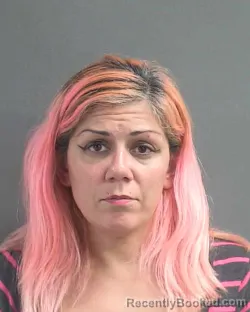 Mugshot of Casandra Iris Zapata booked in Volusia County, Florida on August 13, 2026