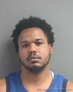 Mugshot of Terrion Marquise Campbell booked in Volusia County, Florida on August 13, 2026