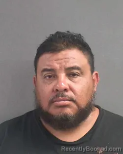 Mugshot of Juan M Barrientos booked in Volusia County, Florida on August 15, 2026