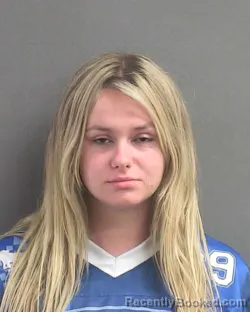 Mugshot of Alayna Leigh Waters booked in Volusia County, Florida on August 15, 2026
