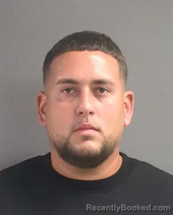 Mugshot of Christopher L Mendoza booked in Volusia County, Florida on August 16, 2026
