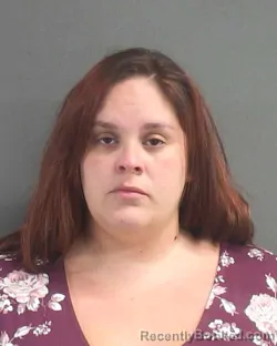 Mugshot of Barbara Cristal Garcia booked in Volusia County, Florida on August 20, 2026