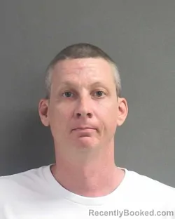 Mugshot of Kristopher Lee Adams booked in Volusia County, Florida on August 25, 2026