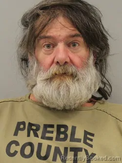 Booking photo from Preble County, Ohio