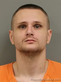 Mugshot of Caleb Thomas Strunk booked in Shelby County, Ohio on August 5, 2026
