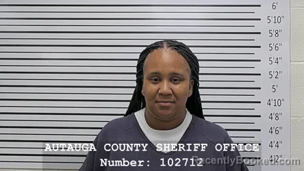 Mugshot of LAKESHIA SHEVONNA MOORE booked in Autauga County, Alabama on July 18, 2026