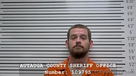 Mugshot of JOHN DARWIN MANNING SCOTT booked in Autauga County, Alabama on July 7, 2026