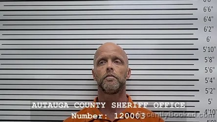 Mugshot of JOSEPH NEIL ALRED booked in Autauga County, Alabama on July 23, 2026