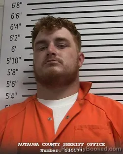 Mugshot of DALLAS JAMES WILLIAMSON booked in Autauga County, Alabama on April 23, 2026