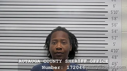 Mugshot of Kristy Alexanderia Crumpton booked in Autauga County, Alabama on September 4, 2026