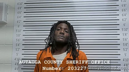 Mugshot of KEYJUAN DEVANTA GOODSON booked in Autauga County, Alabama on July 25, 2026