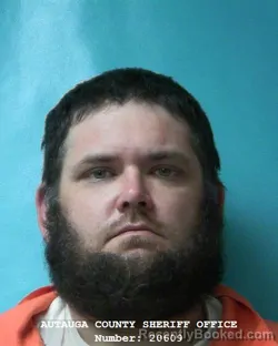 Mugshot of AUSTIN WARREN GIBBONS booked in Autauga County, Alabama on March 27, 2026