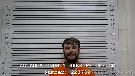 Mugshot of Justin Dean Tatum booked in Autauga County, Alabama on September 5, 2026