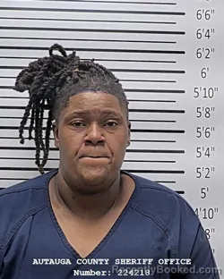 Mugshot of Kiara La-Shae Gantt booked in Autauga County, Alabama on October 22, 2026