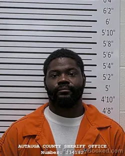 Mugshot of Nahuim Nialik Davis booked in Autauga County, Alabama on August 18, 2026