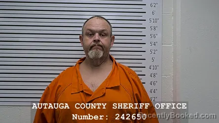 Mugshot of Ray Anthony Wilkins booked in Autauga County, Alabama on August 22, 2026
