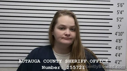 Mugshot of VICTORIA LACE FULMER booked in Autauga County, Alabama on May 18, 2026