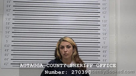 Mugshot of EMILY GAIL VILLARREAL booked in Autauga County, Alabama on June 15, 2026
