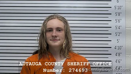 Mugshot of Alden Mikhail Gray booked in Autauga County, Alabama on September 5, 2026