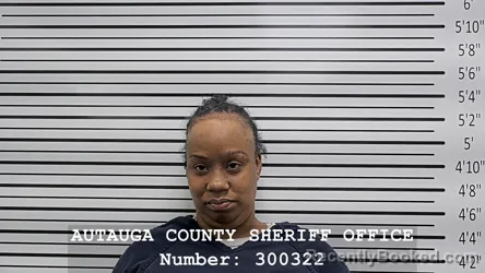 Mugshot of LATOYA DENISE WASHINGTON booked in Autauga County, Alabama on July 23, 2026
