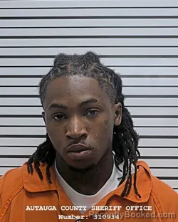 Mugshot of Kaimani Mekhi Thomas booked in Autauga County, Alabama on September 11, 2026
