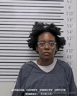 Mugshot of Lizeaka Shemond Felder booked in Autauga County, Alabama on September 6, 2026