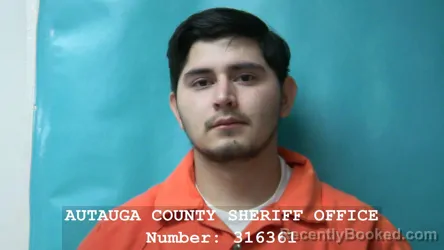 Mugshot of EMERSON NEFTALY VELASQUEZ GARCIA booked in Autauga County, Alabama on March 31, 2026