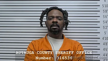 Mugshot of NIGEL LATARUS WILLIAMS booked in Autauga County, Alabama on July 7, 2026