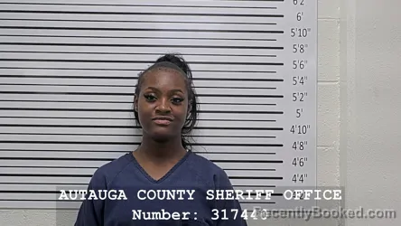 Mugshot of Jaimya Latrice Smith booked in Autauga County, Alabama on August 25, 2026