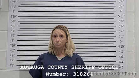 Mugshot of Mirilla Adele Robison booked in Autauga County, Alabama on August 23, 2026