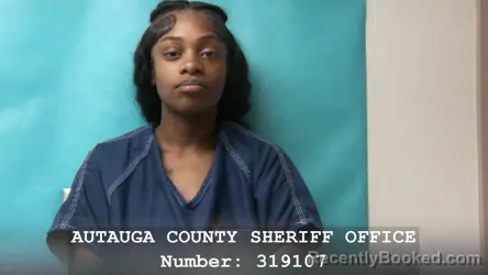 Mugshot of HEAVEN AALIYAH ROWDEN booked in Autauga County, Alabama on March 21, 2026