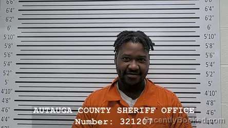 Mugshot of Je'rell Sha'mar Rivers Grayson booked in Autauga County, Alabama on September 13, 2026