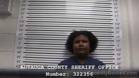 Mugshot of RA'ZIAH DEANNA JOHNSON booked in Autauga County, Alabama on April 25, 2026