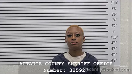 Mugshot of Krashaun Lakeia Bryant booked in Autauga County, Alabama on August 22, 2026