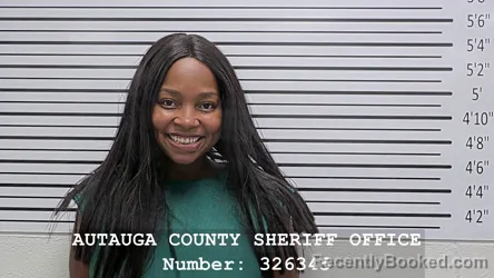 Mugshot of Sophia Irene Minney booked in Autauga County, Alabama on August 29, 2026