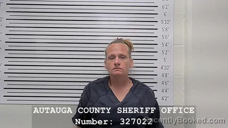 Mugshot of Melissa Carol Barron booked in Autauga County, Alabama on October 25, 2026